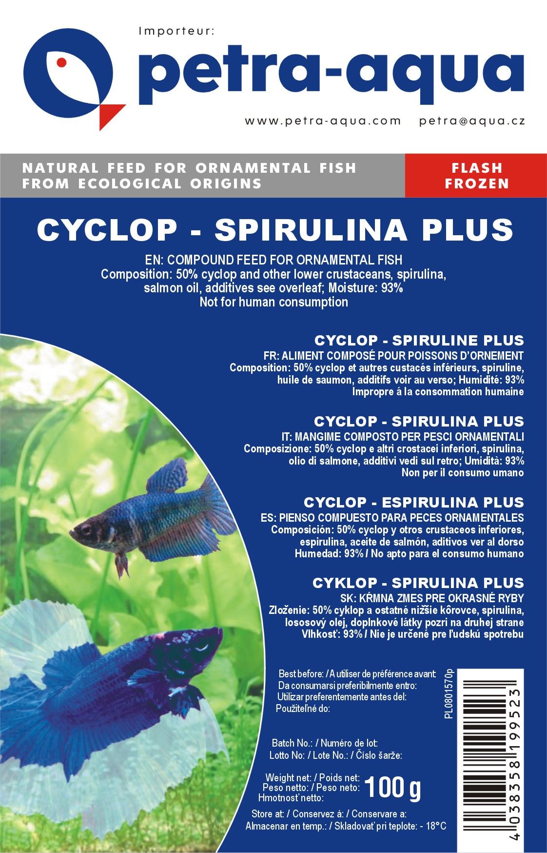 Cyclops - Spirulina Plus frossen 100g