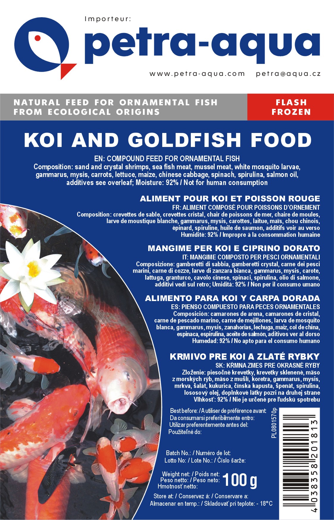 Koi and Goldfish Special Frossen 100g