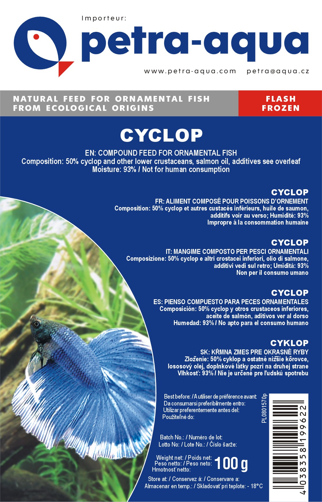 Cyclops frossen 100g