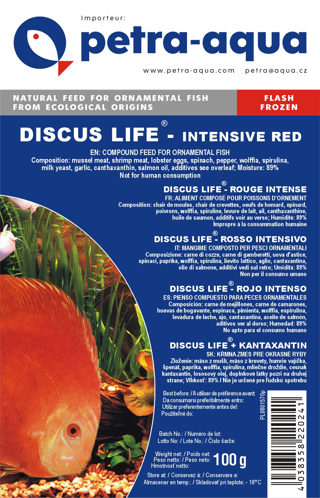 DISCUS LIFE - intensive red 100g