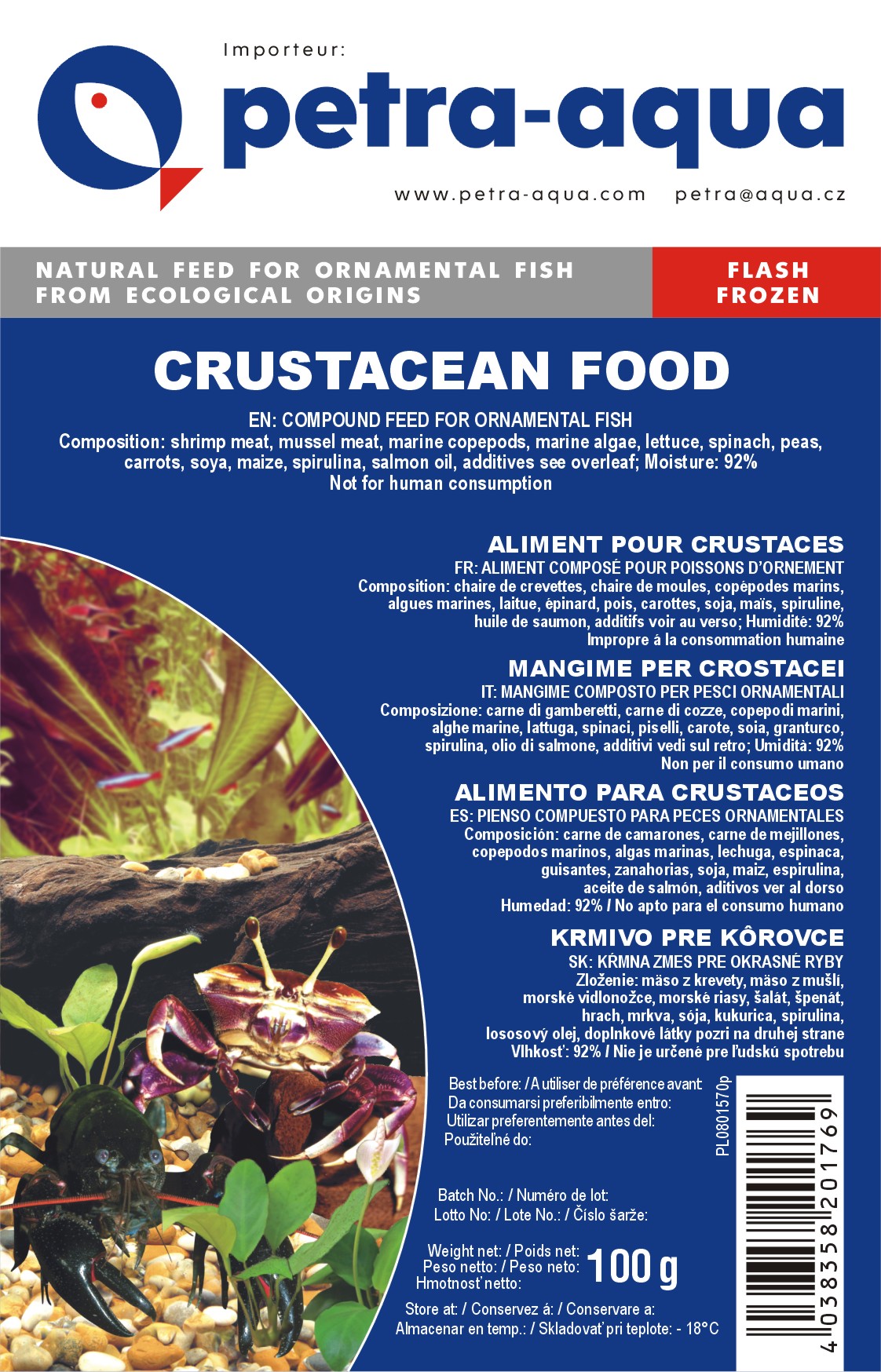 Crustacean food frossen 100g