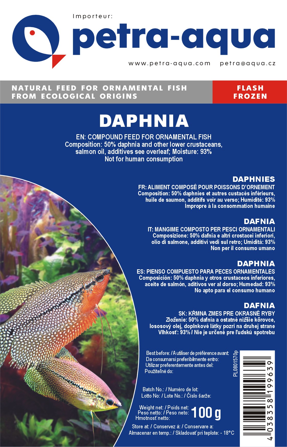 Daphnia frossen 100g