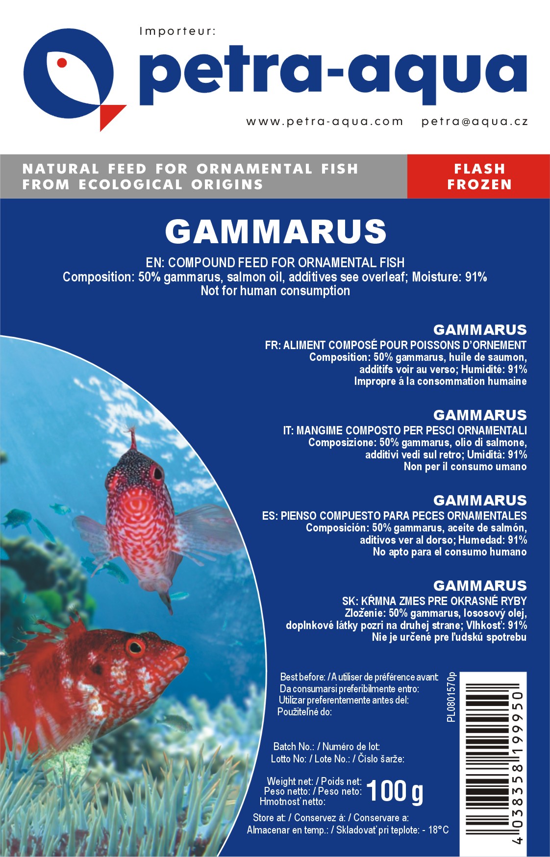 Gammarus frossen 100g