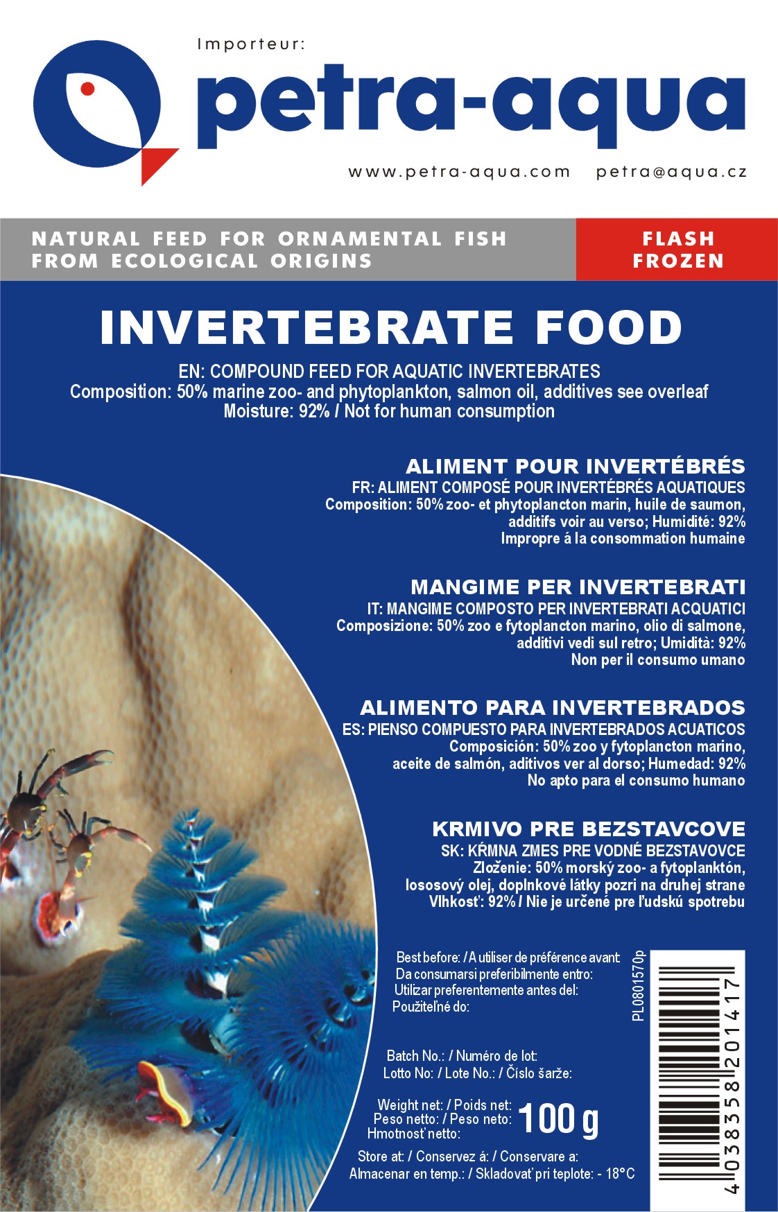 Invertebrates Special Food Frossen 100g