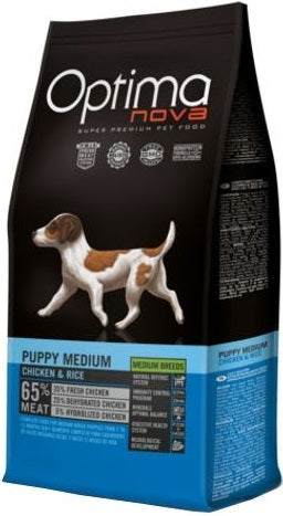 Optima Nova Puppy Medium kylling med ris - 2 kg
