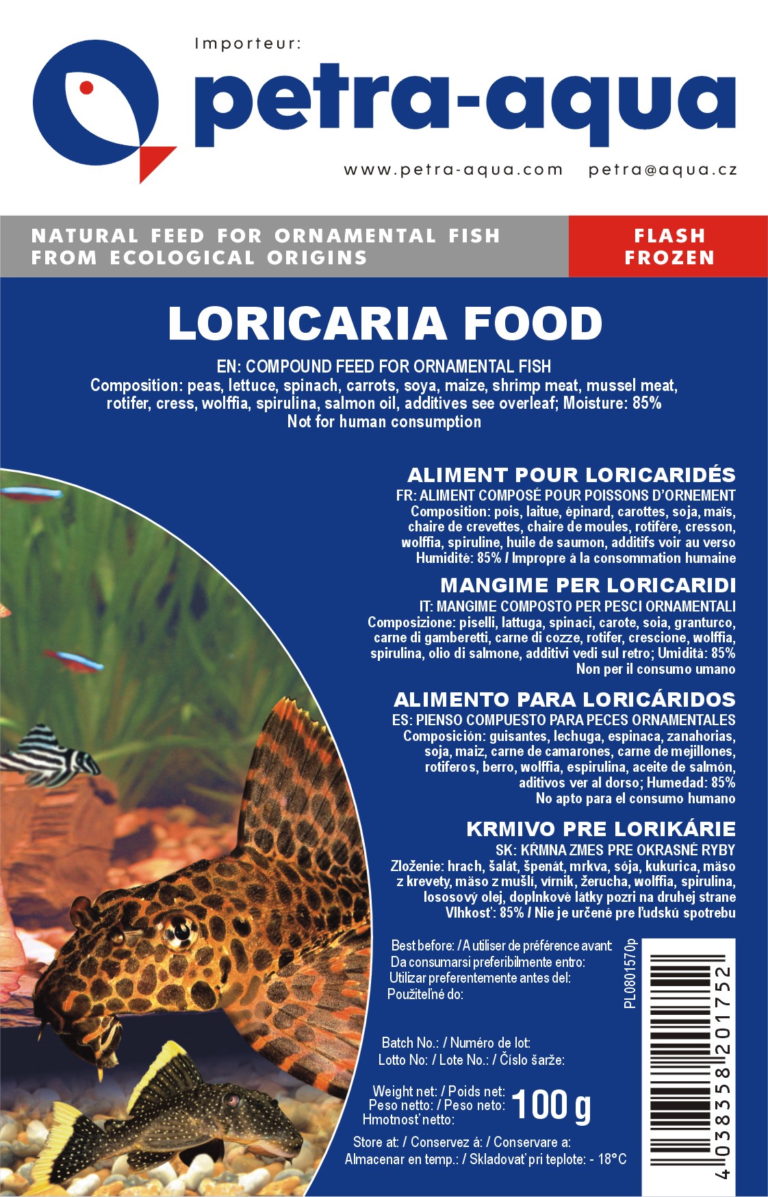 Loricaria Food Frossen 100g