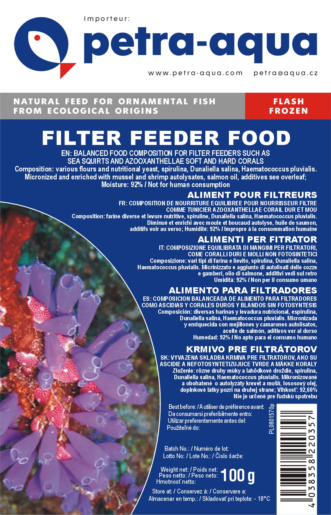 Food for Filter Feeders Frossen 100g