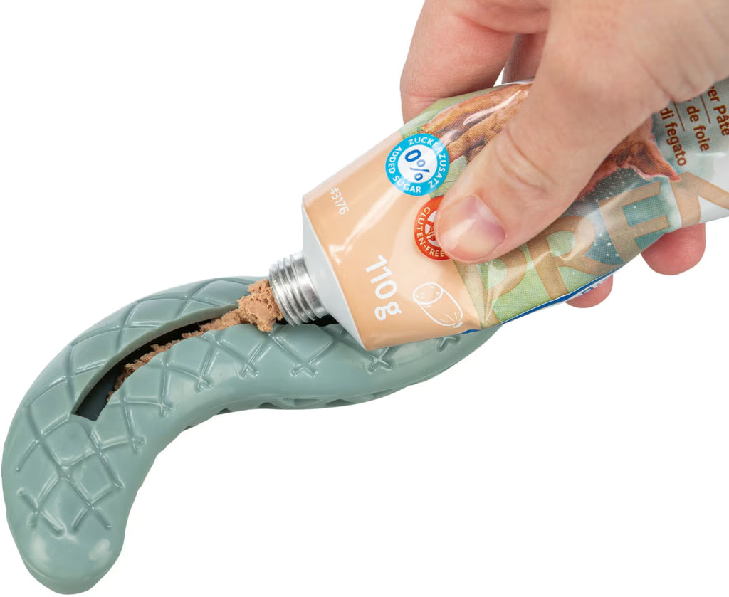 Hundeleke Snack-Snake i TPR 27cm