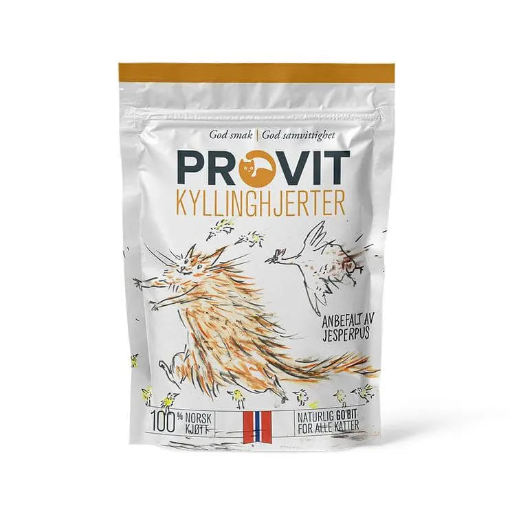 PROVIT Frysetørket Kyllinghjerter 40g Katt